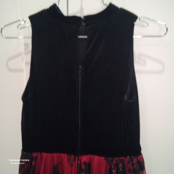 Speechless Sleeveless Velvet Sequined Tull Hi-Lo Formal Maxi Dress NWT 16 Girl - Picture 5 of 7